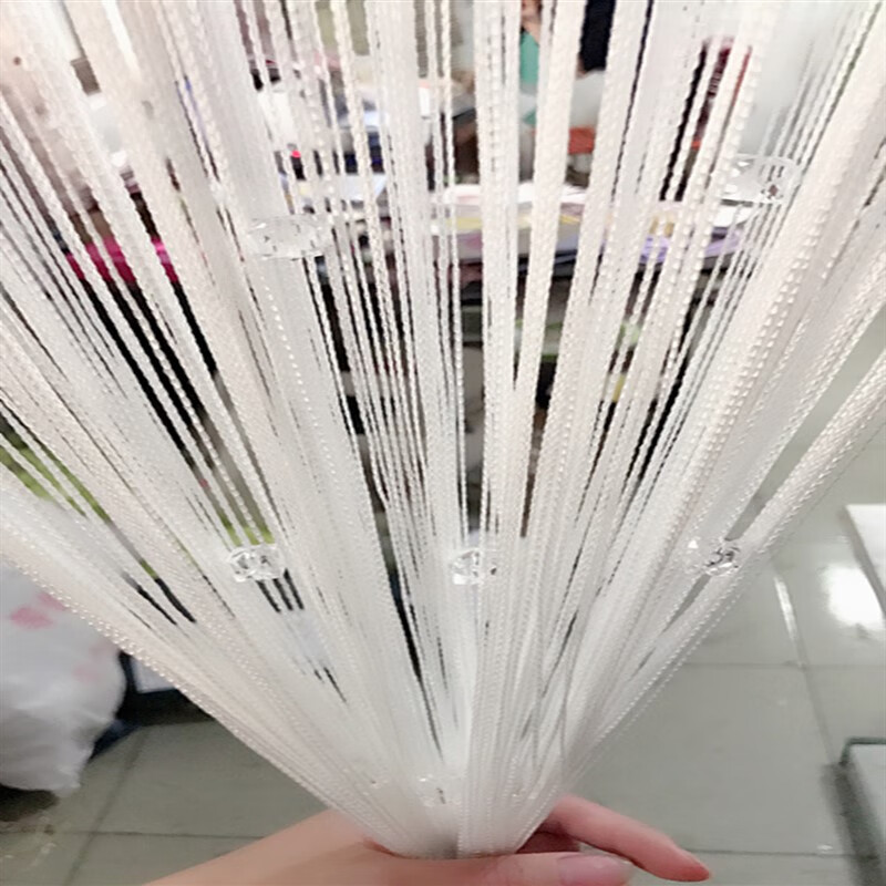 挂帘隔断门帘线帘水晶流苏珠帘房间装饰帘子客厅美 5号白色