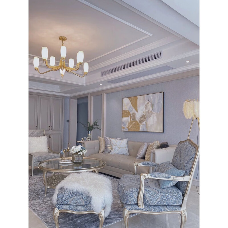 麦室沙发 美克art家具美家简美皮艺沙发弧形别墅客厅大小户型 三人