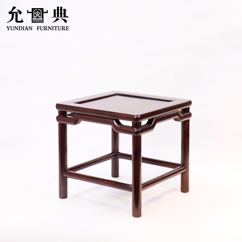 允典红木家具非洲花梨(学名:刺猬紫檀)明式方凳家用小凳子实木矮凳换
