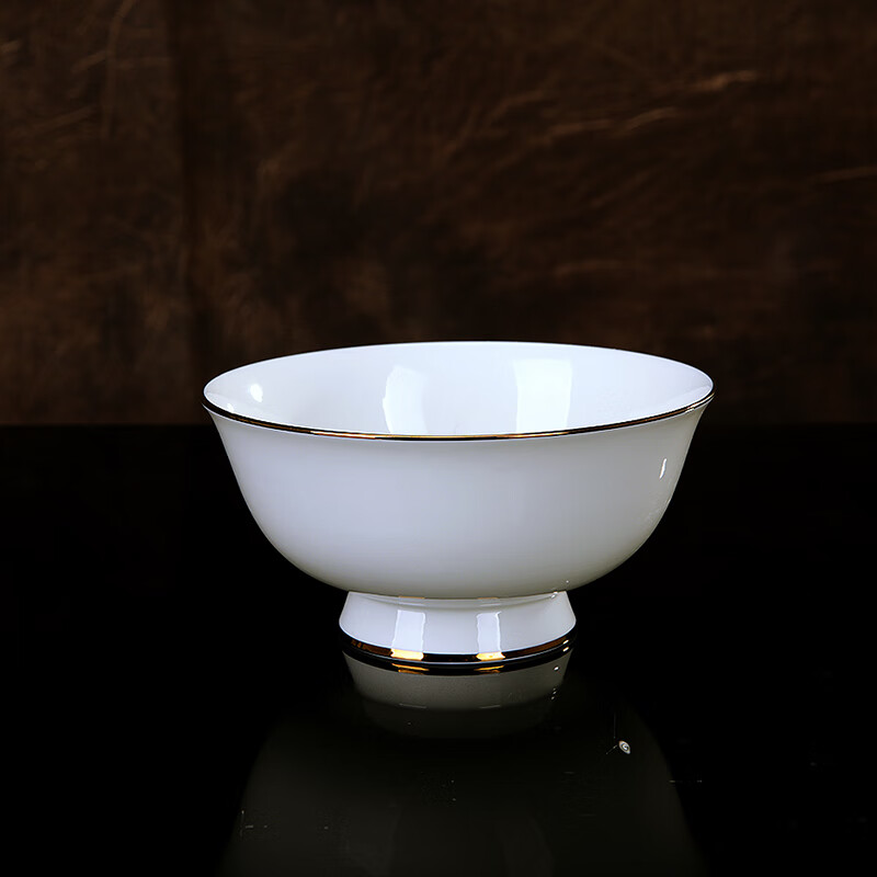 锦秋堂 景德镇陶瓷器 骨瓷餐具家用饭碗 面碗 烤碗 汤碗 沙拉碗单件散买 花蕾汤碗（汤锅带盖）