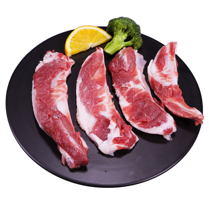 伯贤月牙骨生肋排黑猪肉土猪肉块新鲜排骨猪脆骨500g