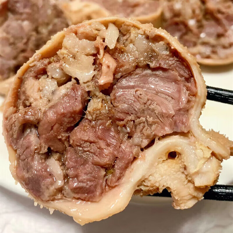 皓谦正宗内蒙古特产草原网红肚包肉加羊肉肠新鲜清真特色 2斤肚包肉