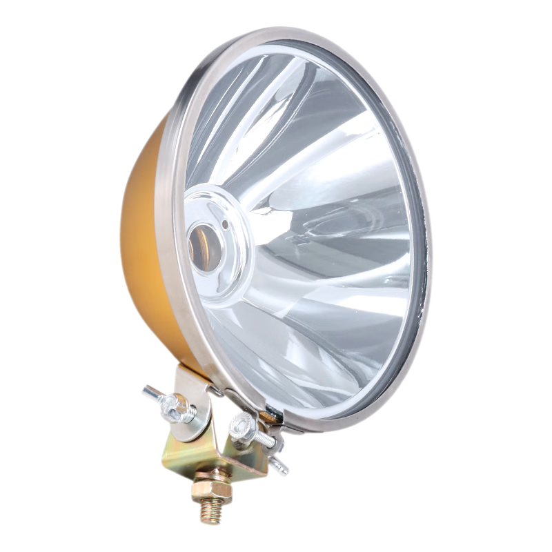 俱競陽15公分鋁合金定焦燈頭用H3氙氣燈泡12V24V聚光遠(yuǎn)射燈罩反光燈杯 15公分金色定焦燈頭