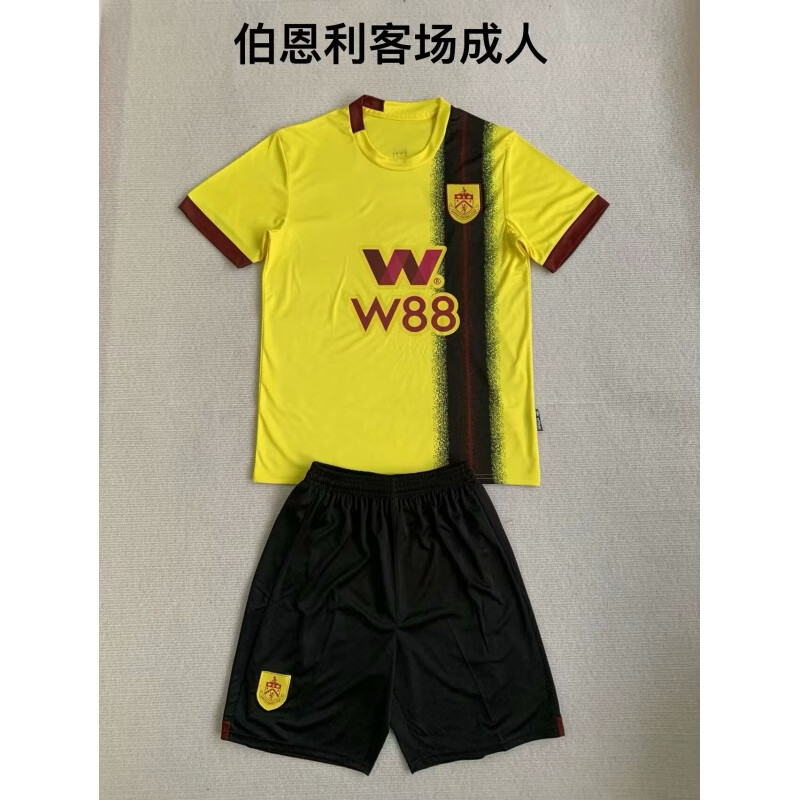 京识2324新款伯恩利客场球衣冷门足球服套装成人学生儿童比赛训练队服