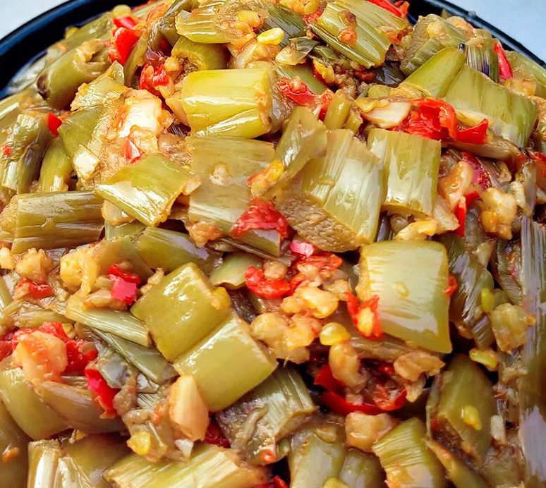 速缘乐江西特产酸辣芋荷农家自制下饭菜腌咸泡菜芋头梗酸菜梗芋 酸辣