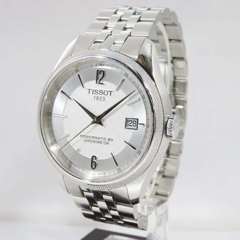 天梭(tissot)瑞士手表 宝环系列腕表 钢带机械男表 t108.408.11.037.