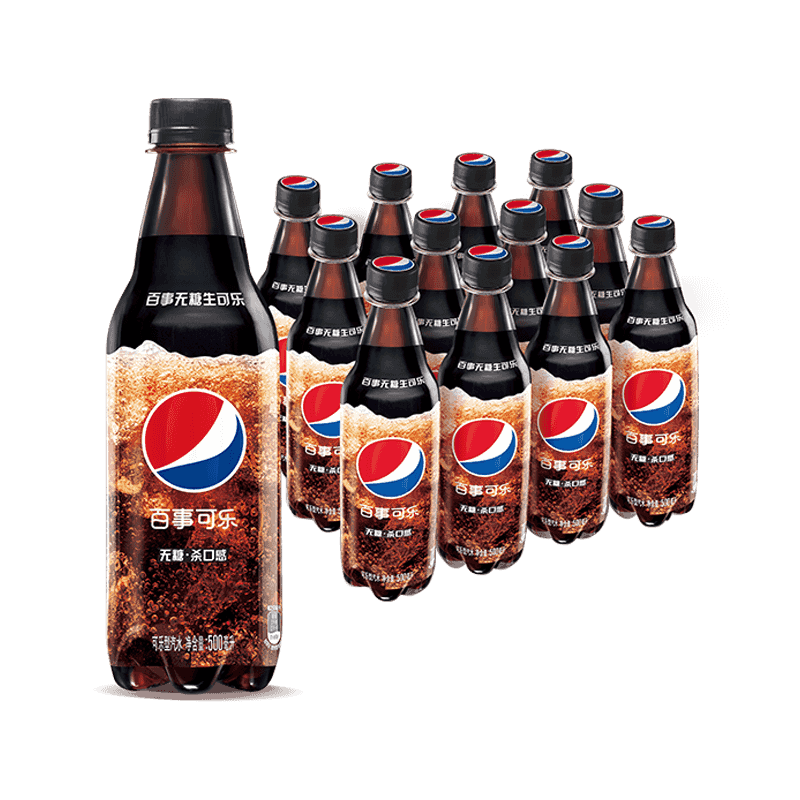 pepsi 百事 多人团:百事可乐 零度无糖生可乐 500ml×12瓶