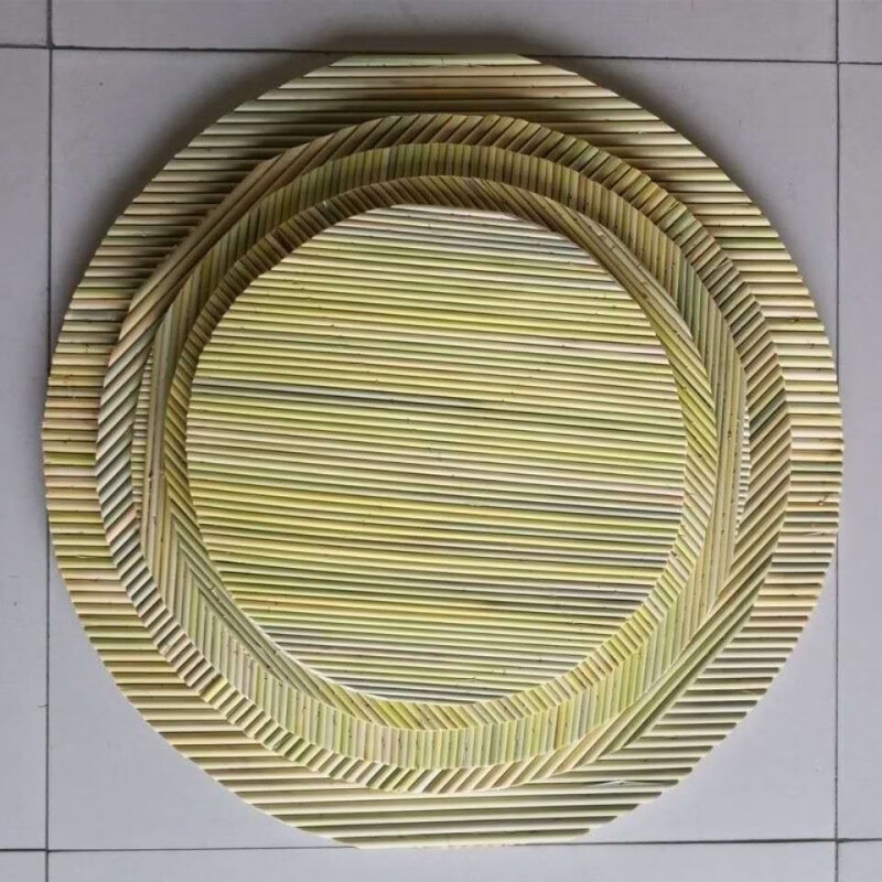 萝塑高粱杆盖帘饺子帘盖垫 手工制作馒头筐圆形长方形饺子盘篦子家用