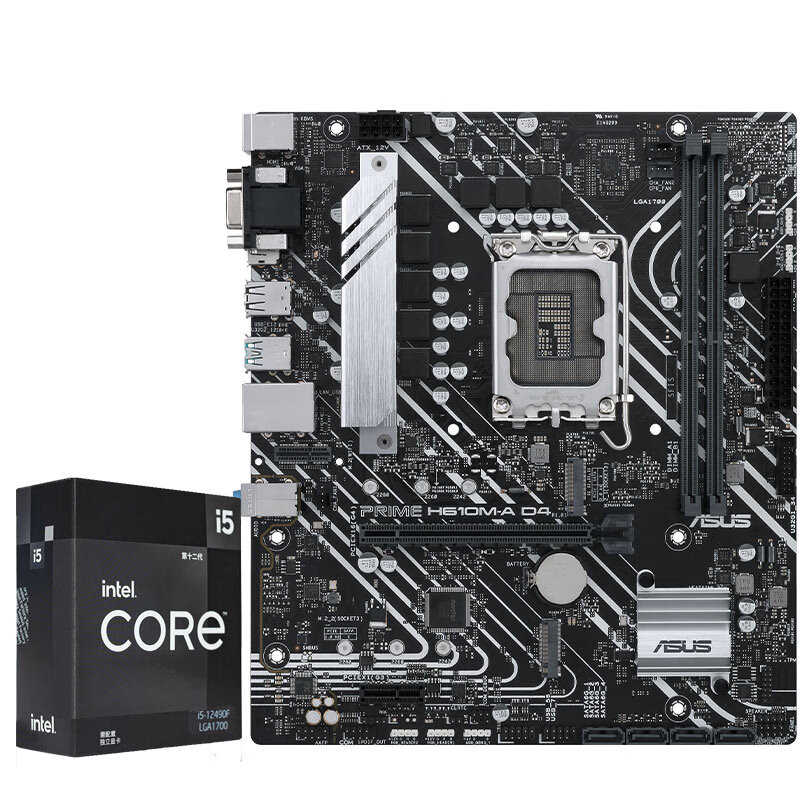 ������cpu��װ����˶PRIME H610M-A D4����+Ӣ�ض�(intel)i5 12490F  CPU ����+CPU��װ