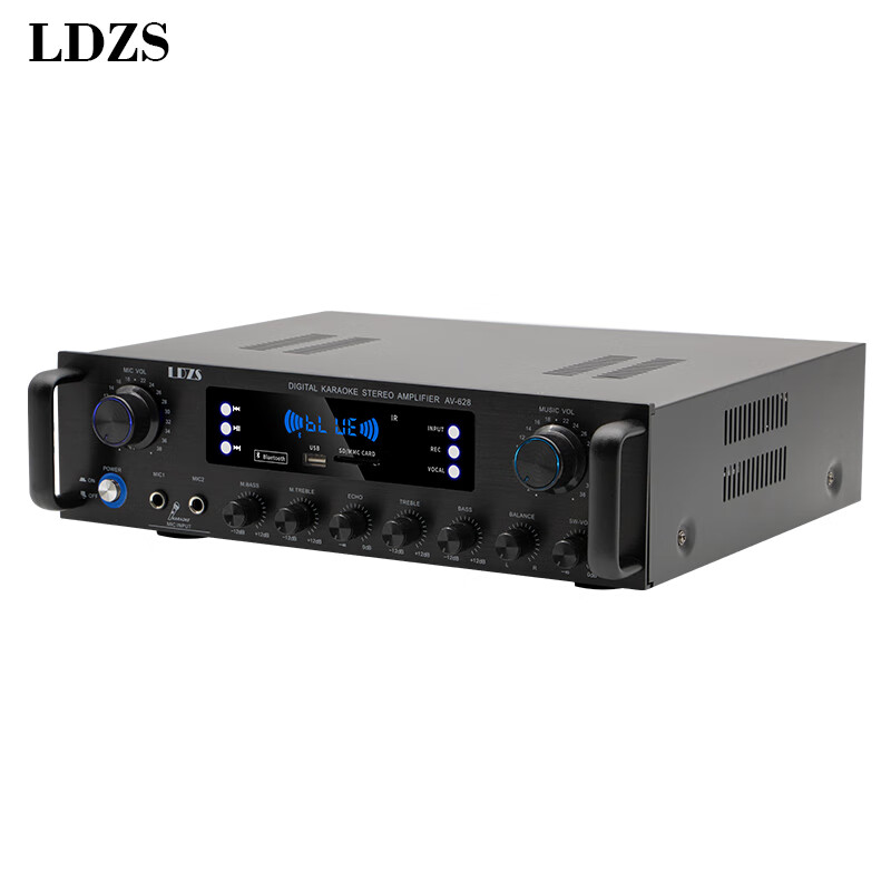 LDZS 功放机家用大功率专业hifi蓝牙发烧级重低音低音炮2.1声道公放ktv卡拉OK家庭影院音箱功放套装 628（升级版）蓝牙功放