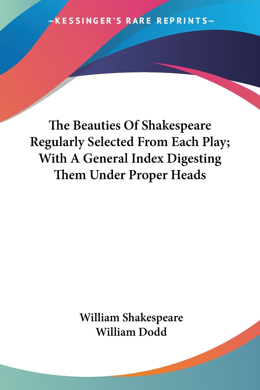【预售 按需印刷】the beauties of shakespeare regularly selected