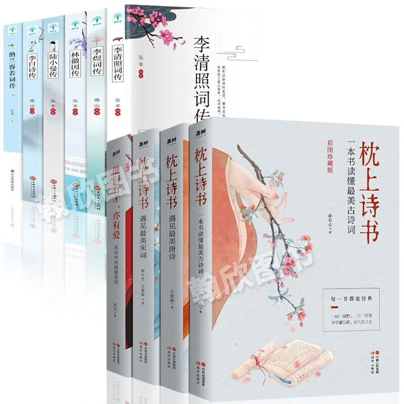 枕上诗书全套 正版 珍藏版 中国诗词大会系列 读懂最美唐诗宋词 枕上书诗古诗词大全鉴赏书籍枕边诗书 【全10册】枕上诗书系列+名家词传
