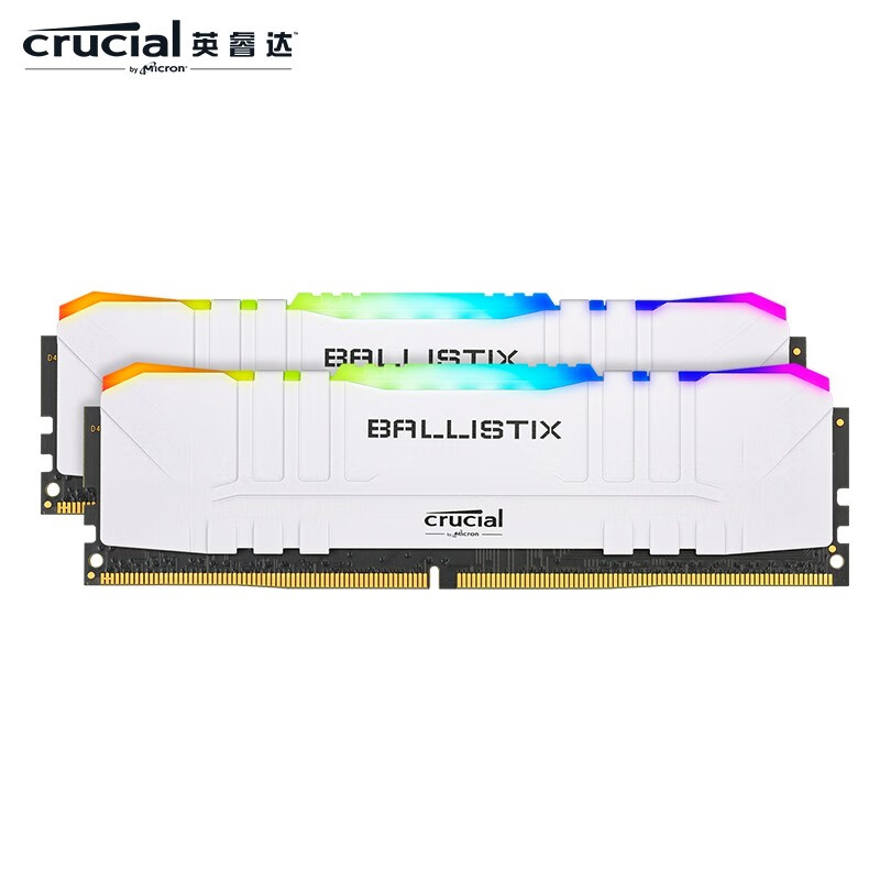 英睿达（Crucial）16GB(8G×2)套装 DDR4 3600频率 台式机内存条 Ballistix铂胜系列游戏神