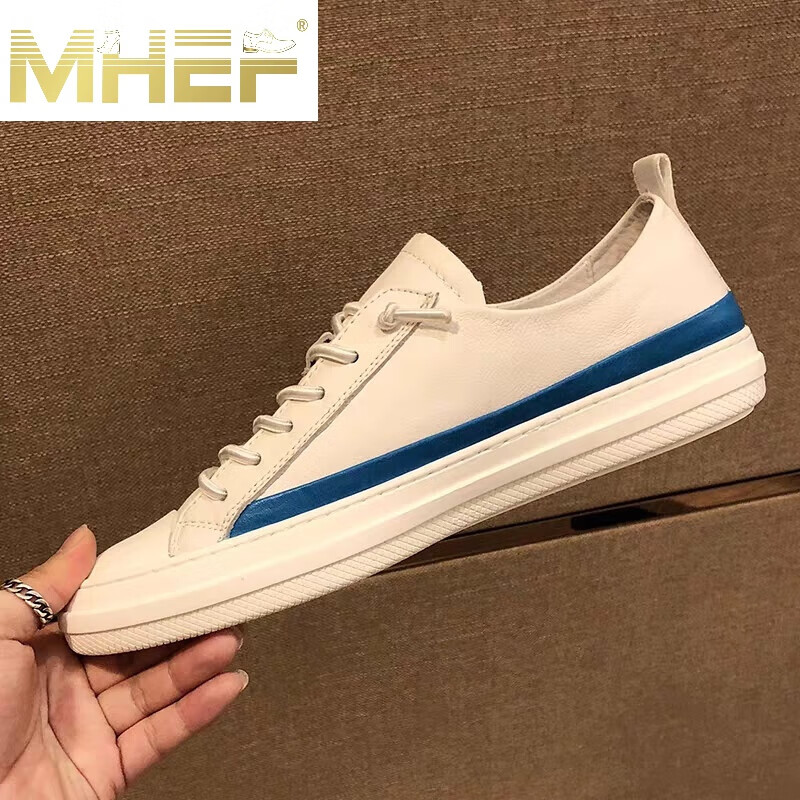 休闲鞋男夏季新款透气小蜜蜂板鞋男潮牌时尚百搭休闲小白鞋男 款式一