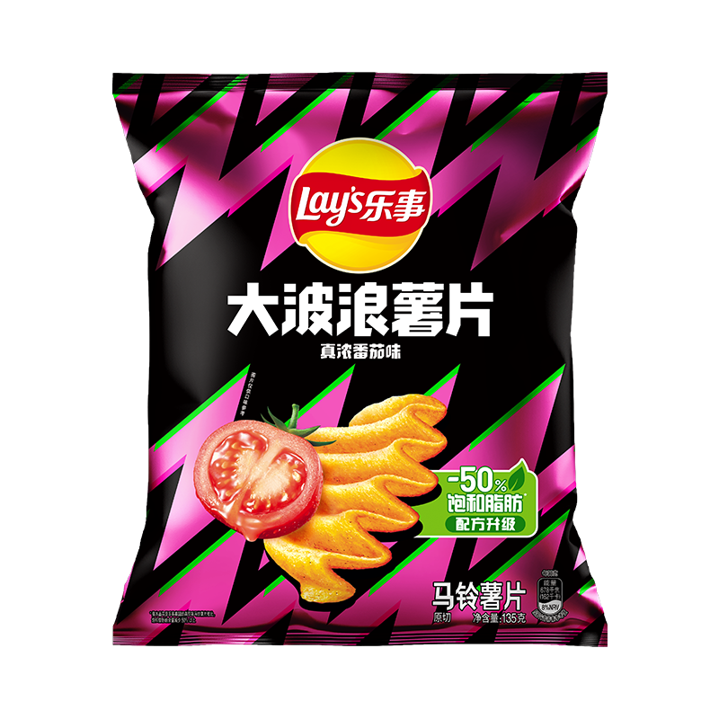 乐事(Lay's)大波浪薯片 番茄味 135克 乐事(Lay's)大波浪薯片 番茄味 135克