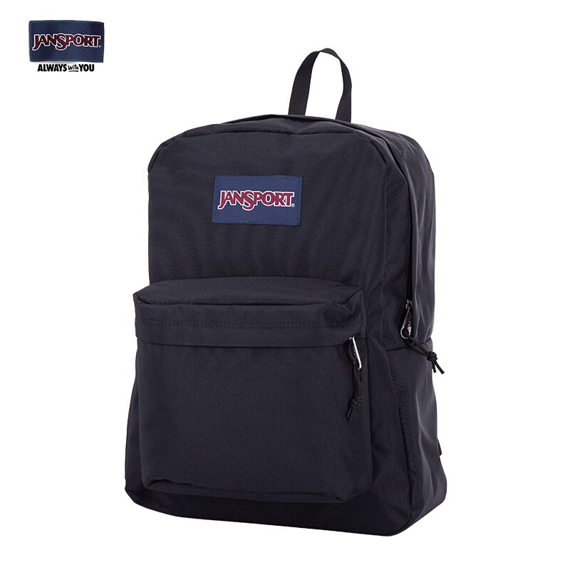 JANSPORT杰斯伯双肩包女学生旅行包26L旅行轻便透气书包男背包 4QUT008 爵士黑-侧边袋