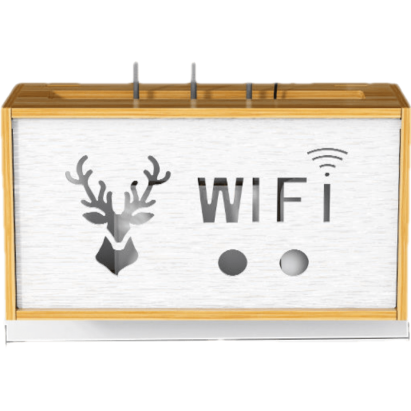 杜裕惟（DUYUWEI）放置架路由器收纳盒墙上免打孔机顶盒子置物架壁挂式装饰箱插座无线光猫 JL08樱桃木