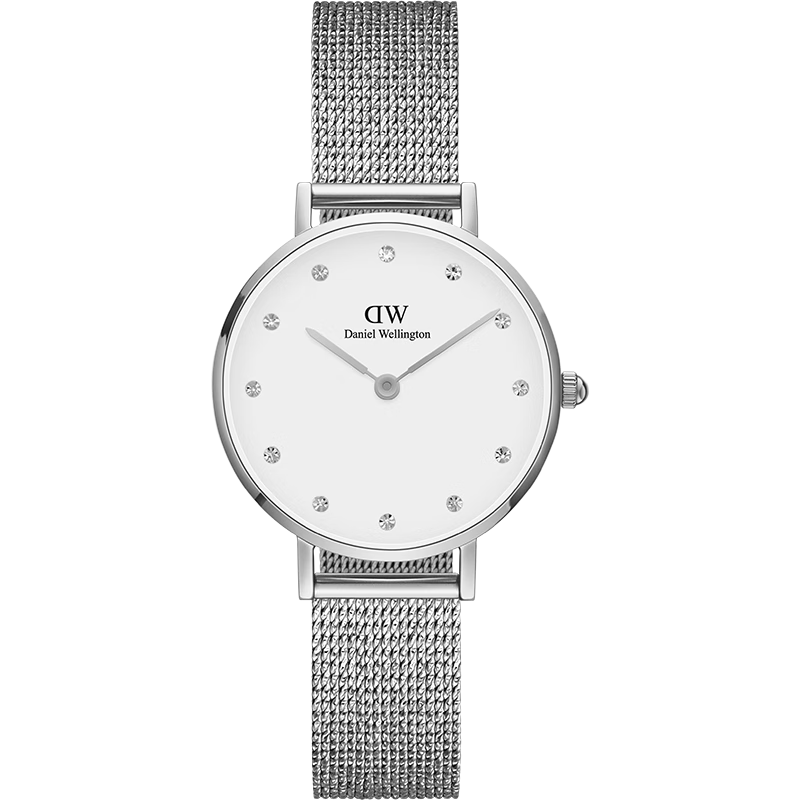 丹尼爾惠靈頓（DanielWellington）dw手表女 滿(mǎn)天星石英女表簡(jiǎn)約時(shí)尚瑞典歐美表 七夕禮物送女友 星辰水晶銀色28MM-DW00100602