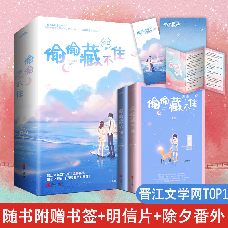 偷偷藏不住小说实体书 全2册竹已著【随书附赠明信片 书签 番外】青春