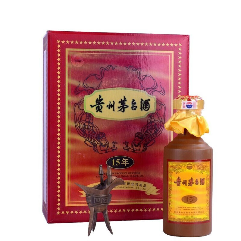 贵州茅台酒 53度 陈酿年份酒 礼盒装白酒 茅台十五年 15年陈酿年份酒