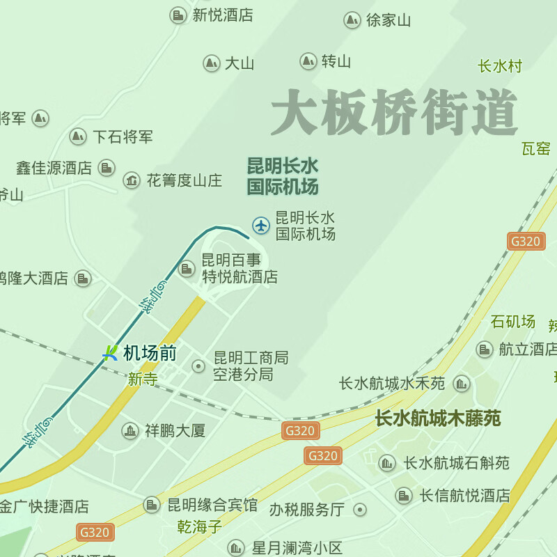 官渡区地图1.1米云南省昆明市新款可定制交通行政划分贴图