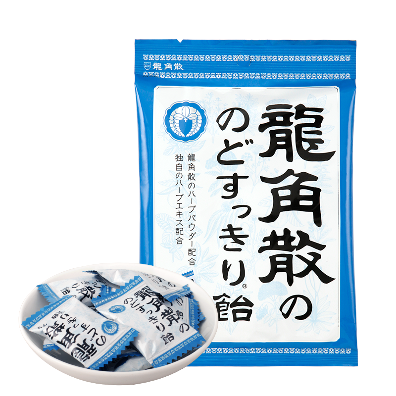 龙角散嗓子喉咙不舒服润喉糖原味70g薄荷糖零食婚庆喜糖 日本原装进口