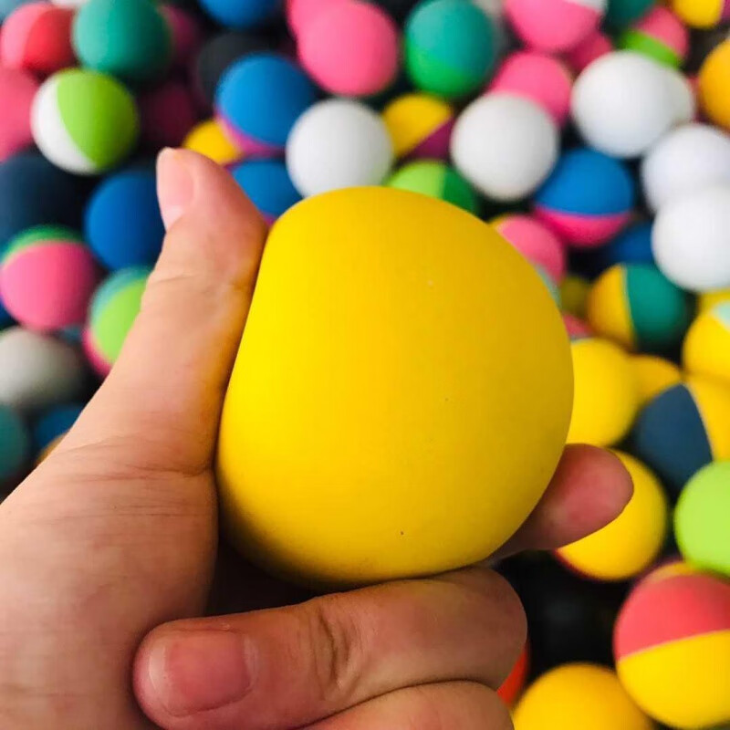 凯华健(kaihuajian)6厘米空心弹力球初学者基训练壁球娱乐比赛双色