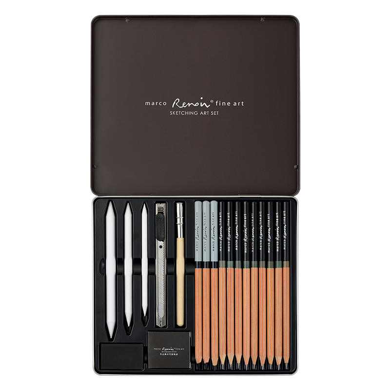 ���ɣ�MARCO������Ǧ��̿�ʻ�ͼ19������ŵ��ϵ��רҵ����2B/4B/6B/9֧�滭������װ����װ300119C����д��45.81Ԫ