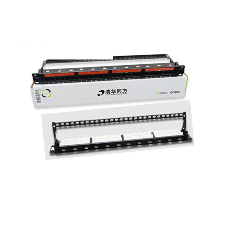 清华同方 cp21024 六类24口配线架非屏蔽一体网络数据配线架