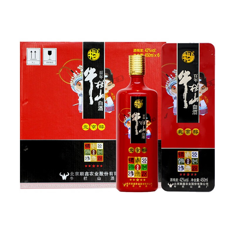 牛栏山(niulanshan)百年牛栏山 北京醇北京二锅头 42度 450ml*6整箱装