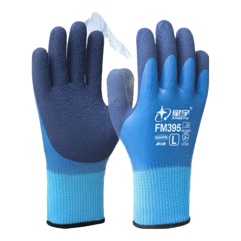 星宇395加絨防水防凍冷庫專用搬運(yùn)防寒保暖冬天帶毛耐磨防滑殺魚抓魚水產(chǎn)專用勞保手套 2雙星宇899 加長(zhǎng)絨超保暖 L