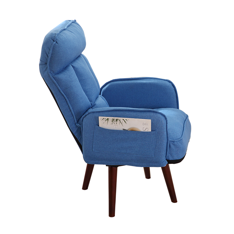 歪脖树 实木电脑椅布艺懒人沙发家用电脑转椅懒人沙发椅电竞椅懒人椅 白色条纹(标准款)