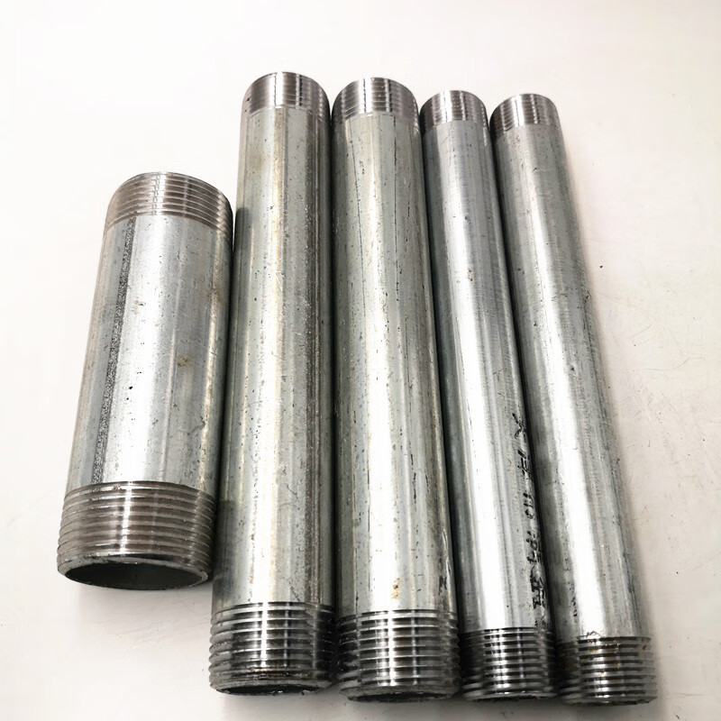 扑哩扑剌2寸镀锌双头丝水管内接镀锌管外丝直接dn50*7~50cm加长管短丝