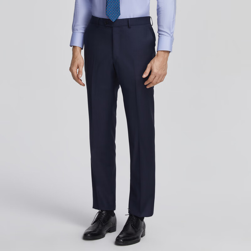 MAYOR男装西裤进口纯羊毛面料商务经典深蓝色西服裤 藏青色 165A (165/76A)