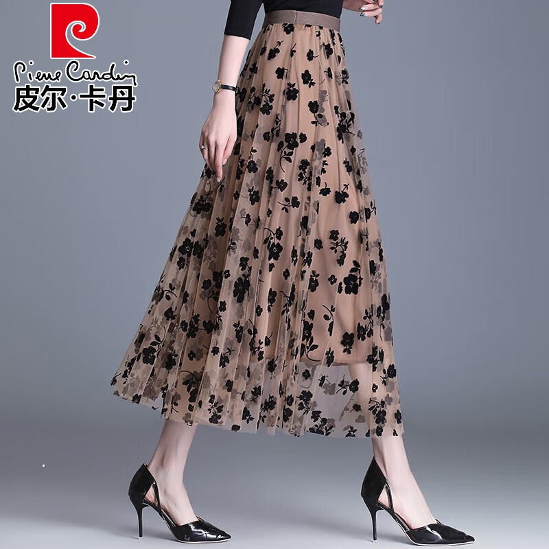 裙女夏2023新款大摆裙纱裙印花垂感裙子显瘦女士长裙春秋 款式介绍