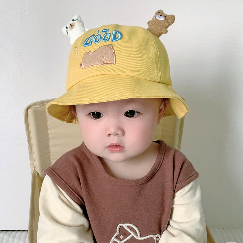 【品质好物】宝宝帽子春秋薄款夏季儿童遮阳帽男童婴儿盆帽女童可爱超