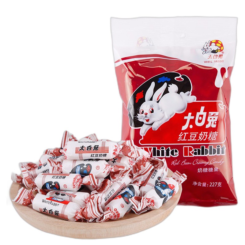 大白兔 红豆味奶糖 227g/袋 上海特产 休闲零食 糖果礼物