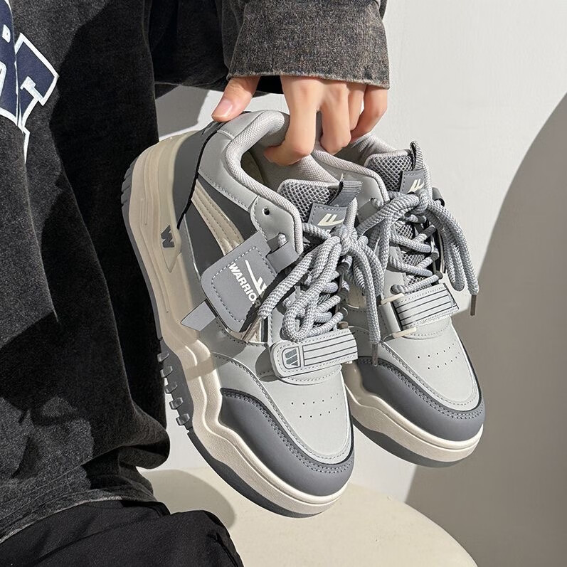 回力官方男鞋夏季皮面板鞋男新款内增高运动鞋子男潮流百搭高帮鞋