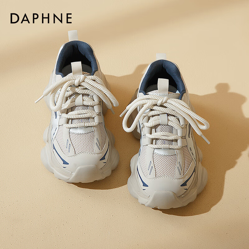 达芙妮软底老爹鞋女2026夏季新款轻便网面透气增高女鞋百搭运动休闲鞋女