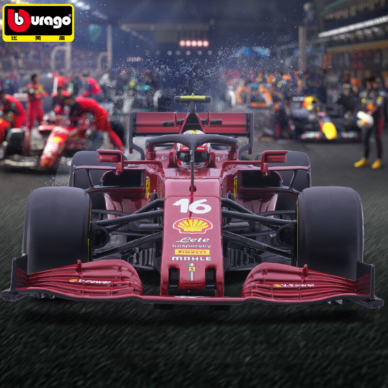 1/18法拉利75勒克莱尔16号f1赛车仿真合金玩具 法拉利sf1000 #16赛事
