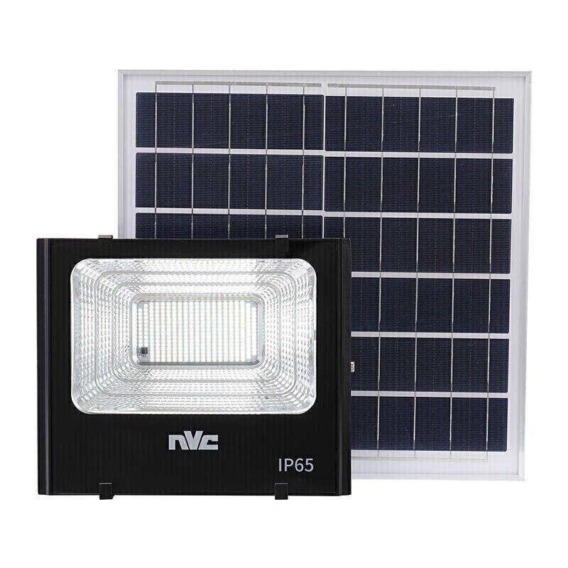 雷士照明新款太阳能户外灯庭院家用超亮投光灯太阳能路灯庭院灯感应灯 250LM+光控+遥控+5m延长线