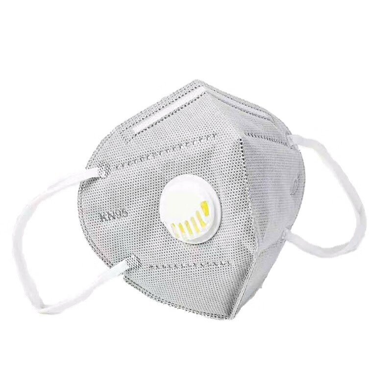 kn95口罩防雾霾防尘防细菌带呼吸阀 海绵条kn95口罩透气活性炭工业