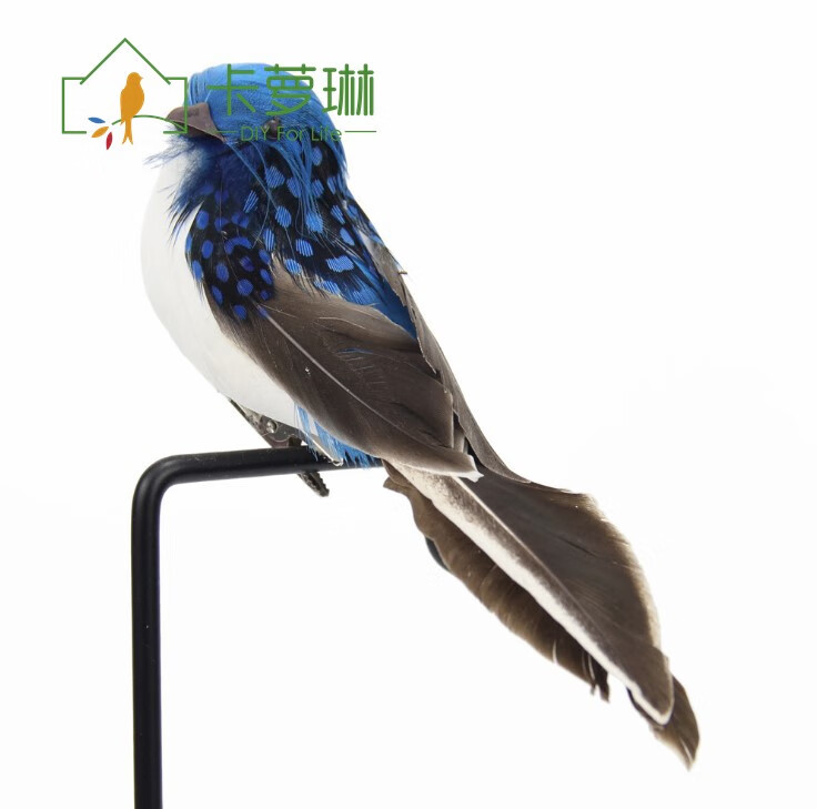 小麻雀夹子款泡沫羽毛小鸟假鸟田园庭院美式乡村装饰麻雀模型动物摆件