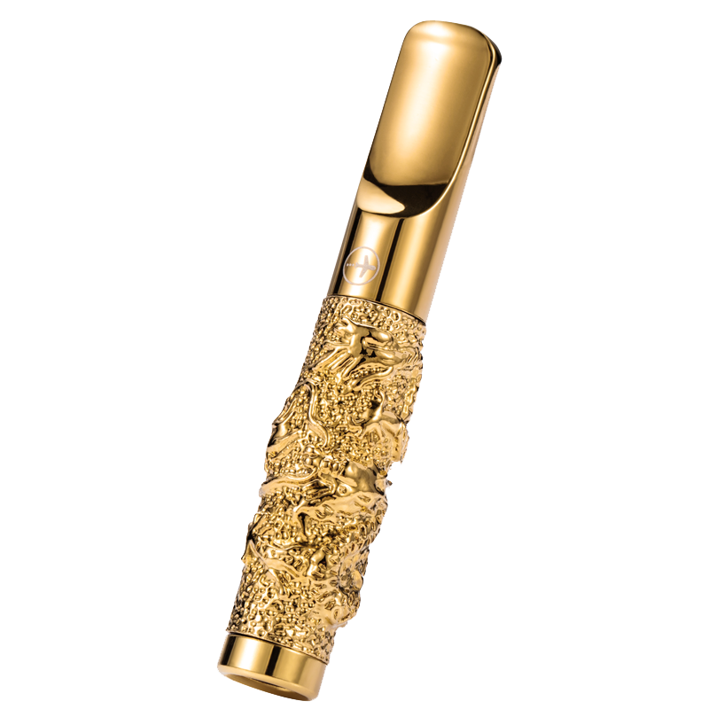 VANLEMN循环型烟嘴过滤器滤芯型粗中细支三用细烟香菸金属过滤嘴送长辈 龙纹款金色