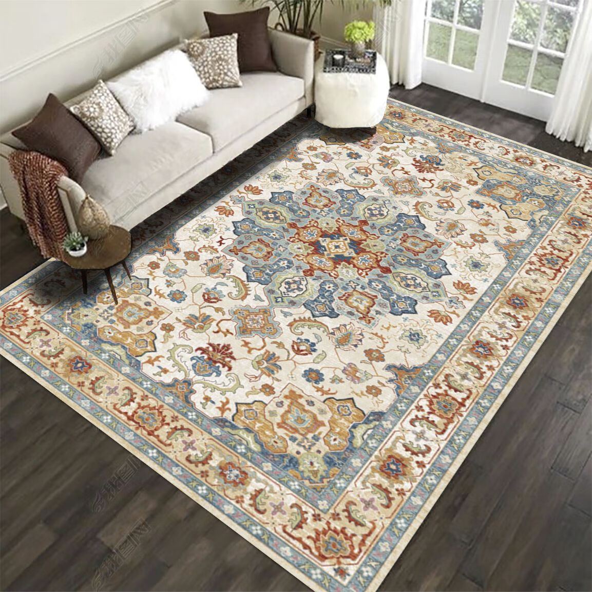 KAYE民族风波西米亚地毯沙发客厅茶几毯加厚免洗轻奢高级感卧室床边毯 BS-T26 120x160 cm