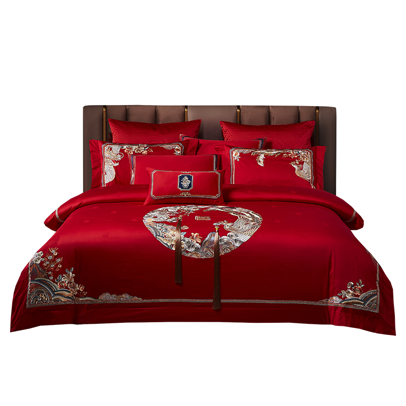 LEELAND�����ҷĴ�����100֧ȫ���Ứ����ʽ�廨�ļ��׽�鴲����Ʒ ������Բ �ļ��� 1.5/1.8�״�����(200*230cm����) 561Ԫ