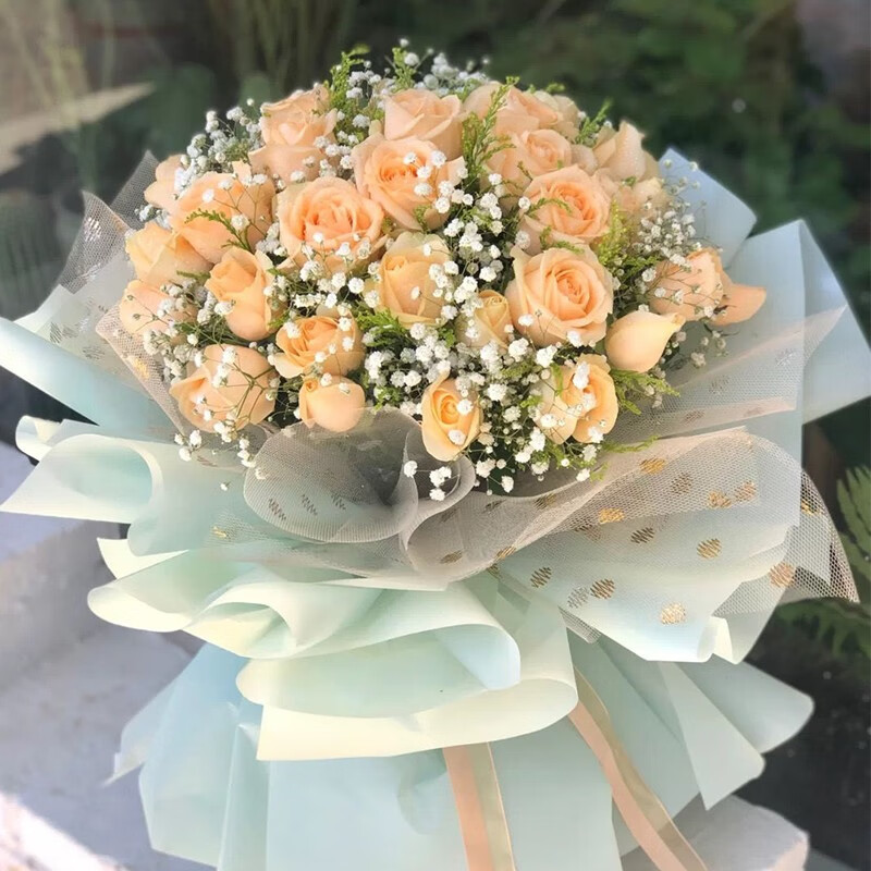 恋森情人节鲜花速递香槟玫瑰花束生日礼物送女友老婆全国同城花店北京