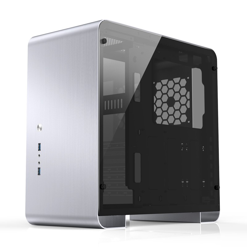 乔思伯（JONSBO）U4 PLUS 银色 ATX铝机箱 （支持ATX主板/支持160mm散热器/支持长显卡/4MM双侧透钢化玻璃）