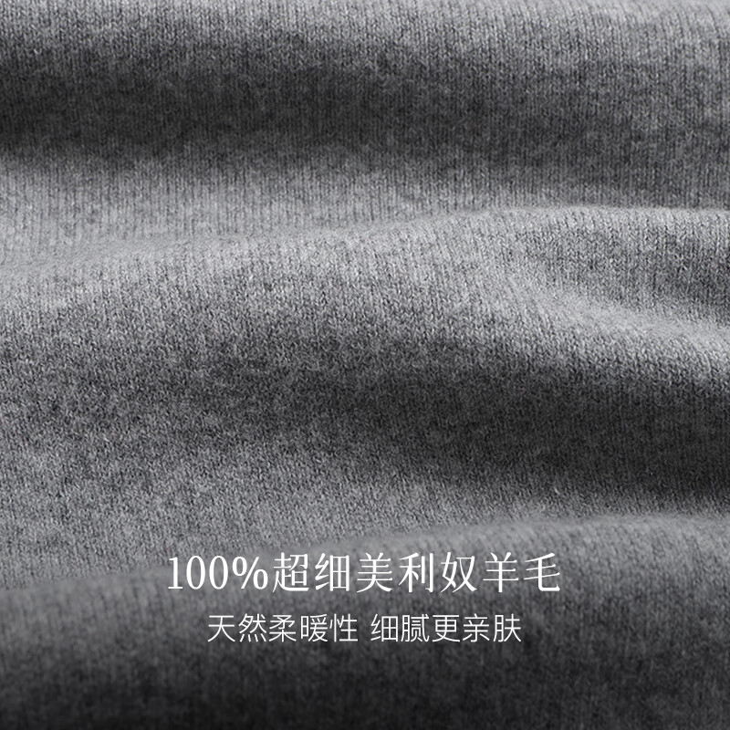 乙来(EASTERN LIGHT)【董生活明星同款】100%澳洲美利奴羊毛开衫马甲两件套女装上衣 极简灰 M