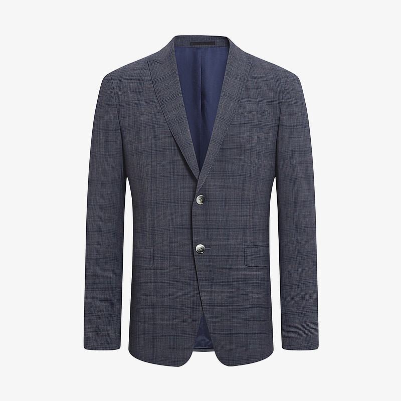 MAYOR男装 秋季Loro piana纯绵羊毛面料半毛衬舒适西服 蓝灰色 170A (170/92A)